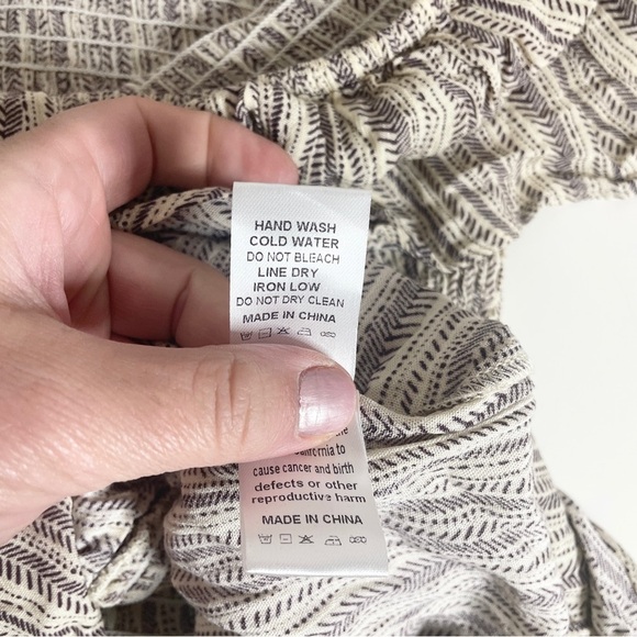 Anthropologie Promesa Size L Strapless Mini Dress Romper Ruching Cream Gray - Picture 12 of 13